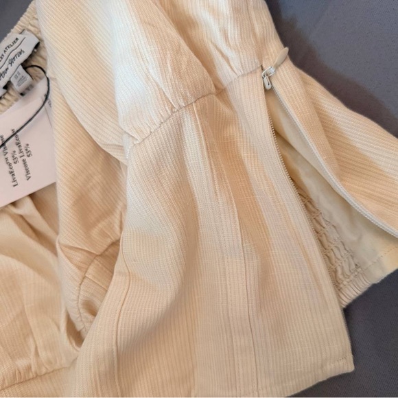 & Other Stories Cream Square-Neck Puff Sleeve Top - Picture 10 of 12